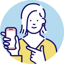 お客様がエアコンの型番をお知らせするイラスト